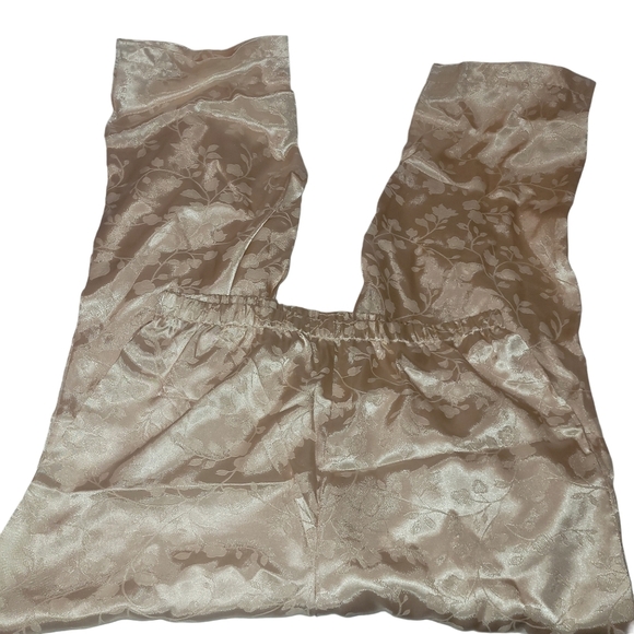 Bellina Golden Cream Colored Satin 3pc. Pajama Set L - Picture 4 of 4